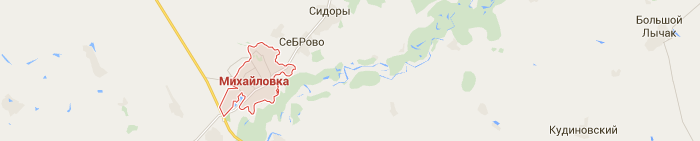 Михайловка на карте